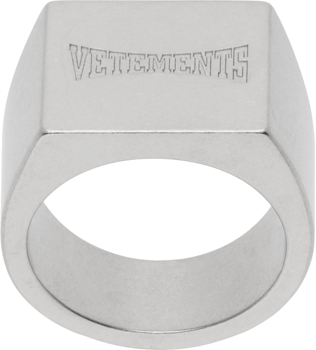 VETEMENTS: Boxing Logo Signet Ring | SSENSE