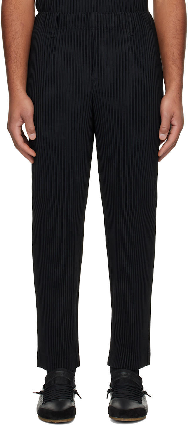 HOMME PLISSÉ ISSEY MIYAKE: Black Basics Trousers | SSENSE Canada