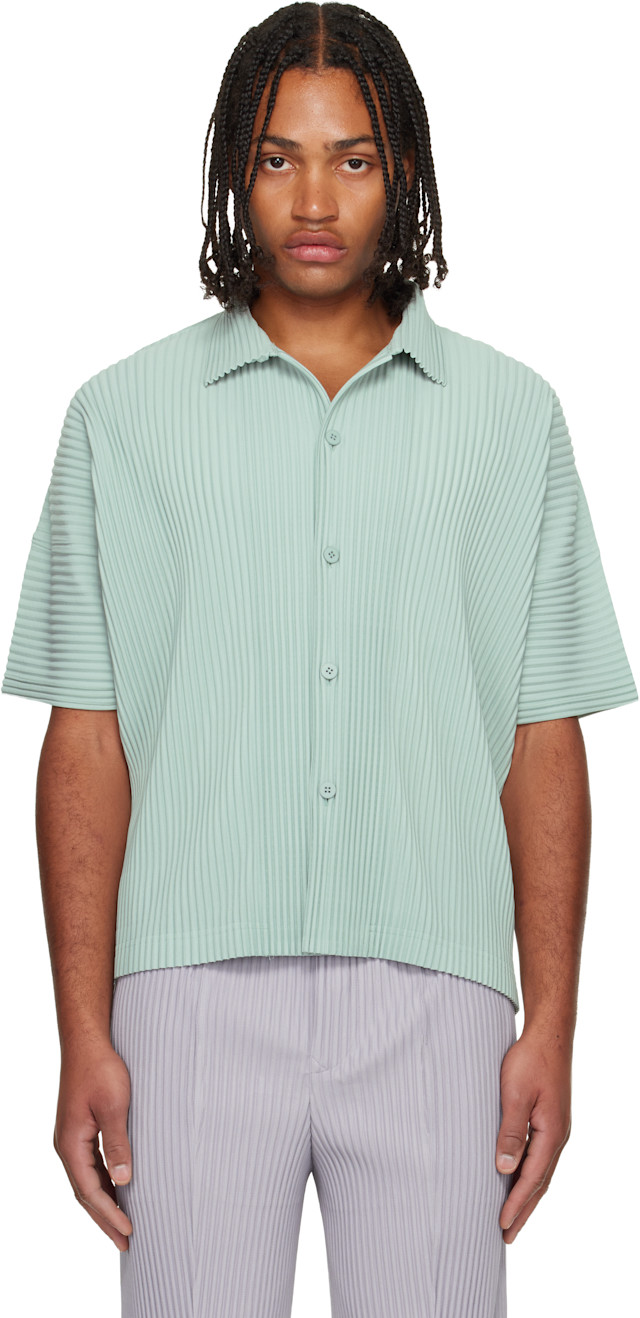 HOMME PLISSÉ ISSEY MIYAKE: Blue Monthly Colors July Shirt | SSENSE