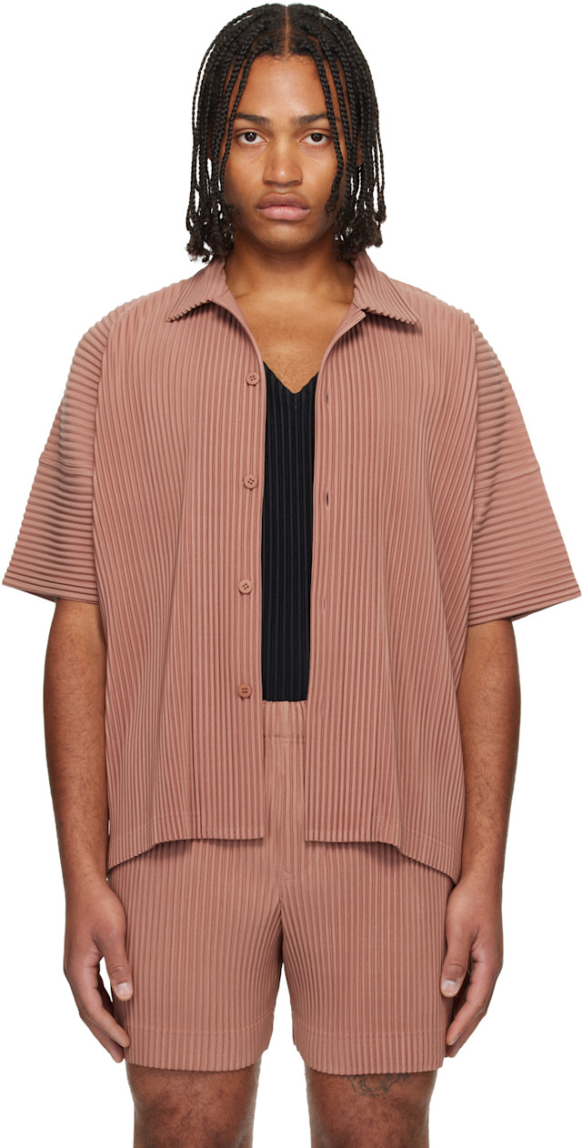 HOMME PLISSÉ ISSEY MIYAKE: Tan Monthly Color July Shirt | SSENSE