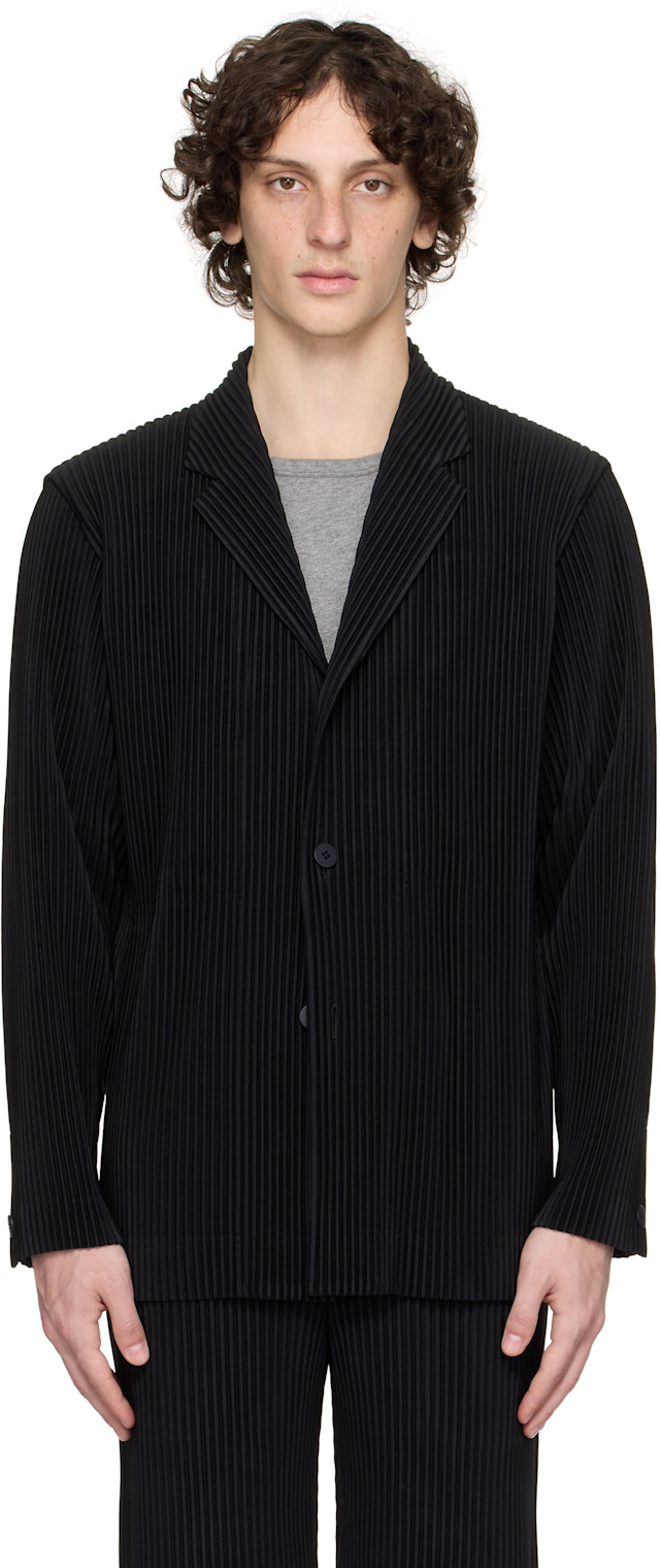 HOMME PLISSÉ ISSEY MIYAKE: Black Tailored Pleats 2 Blazer | SSENSE