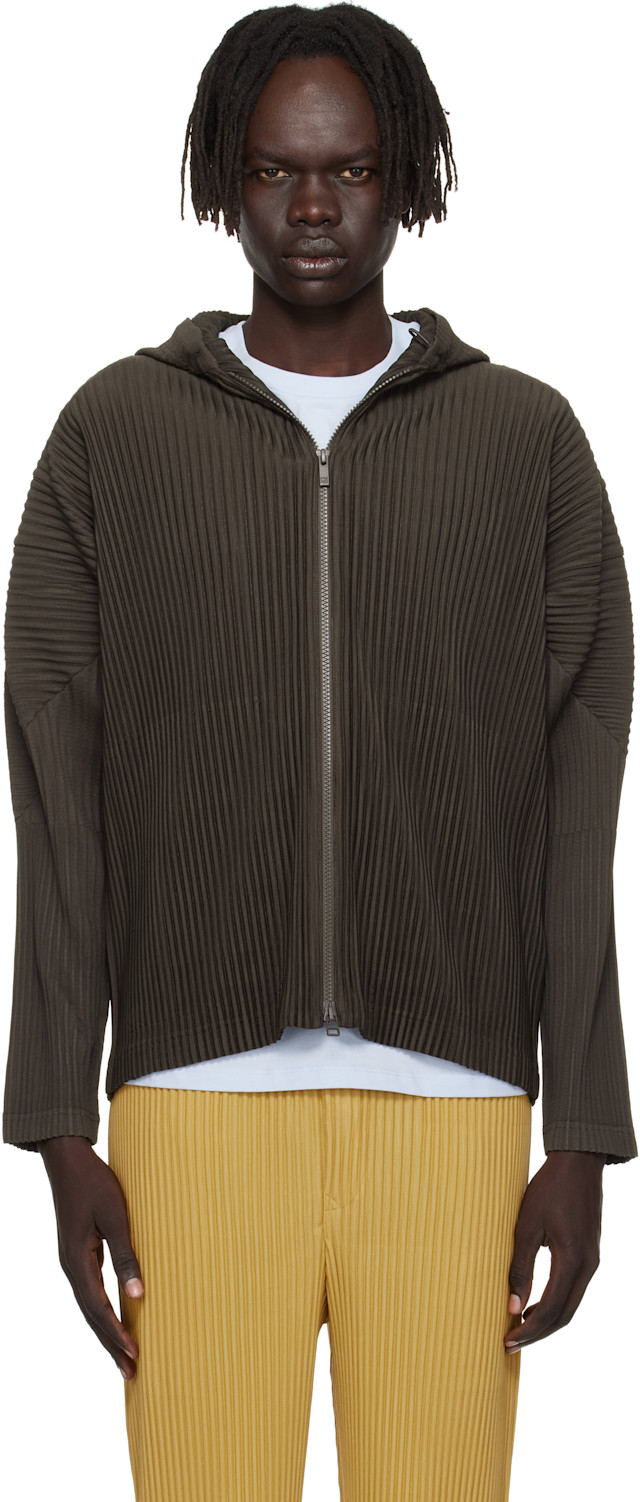 HOMME PLISSÉ ISSEY MIYAKE: Brown Monthly Color June Hoodie | SSENSE