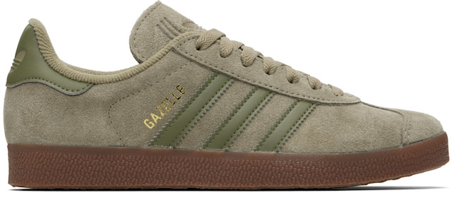 adidas Originals: Khaki Gazelle Sneakers | SSENSE United Kingdom