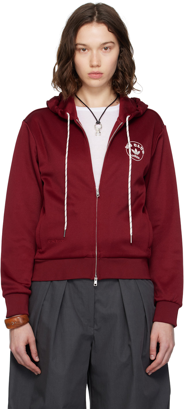  WalesBonner ウェールズ・ボナー トラックフーディーＬ Wales Bonner: バーガンディ adidas Originalsエディション トラック