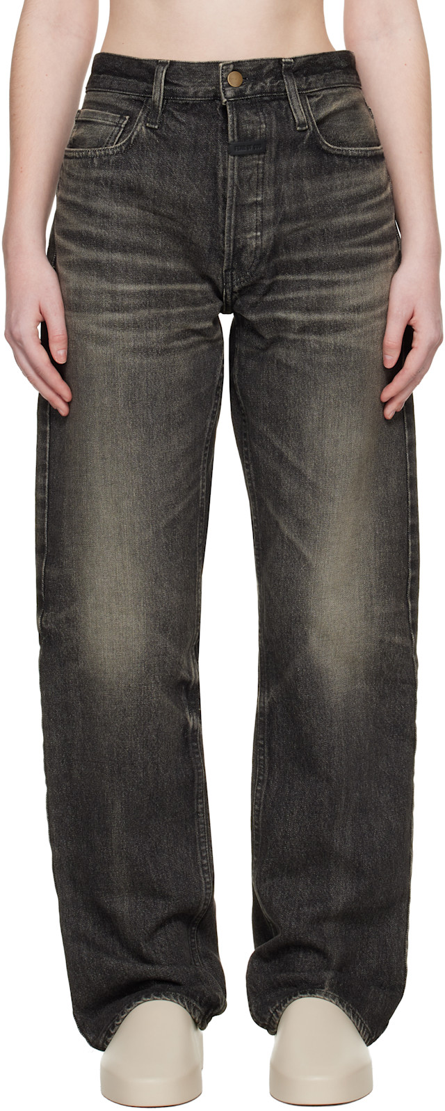 Fear of God: Black Straight 5 Pocket Jeans | SSENSE