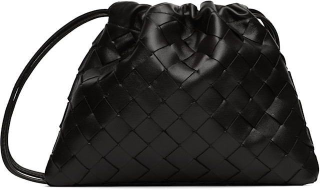Bottega Veneta: ブラック スモール Dust バッグ | SSENSE 日本