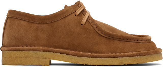 ふぅ3 Bottega Veneta: Tan Lace-Up Daddy Oxfords | SSENSE