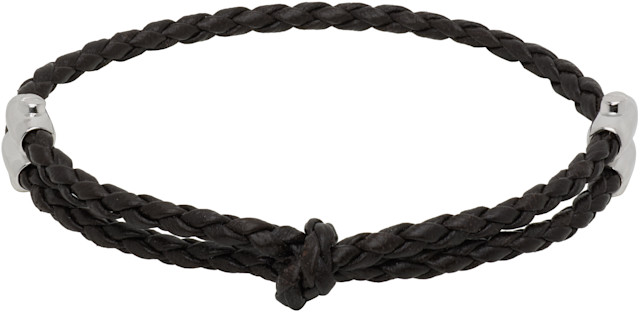 Bottega Veneta: Leather Bracelet | SSENSE