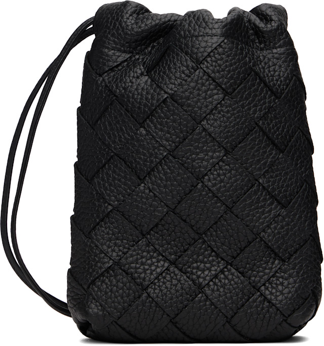 Bottega Veneta: Black Vertical Dustbag Pouch | SSENSE