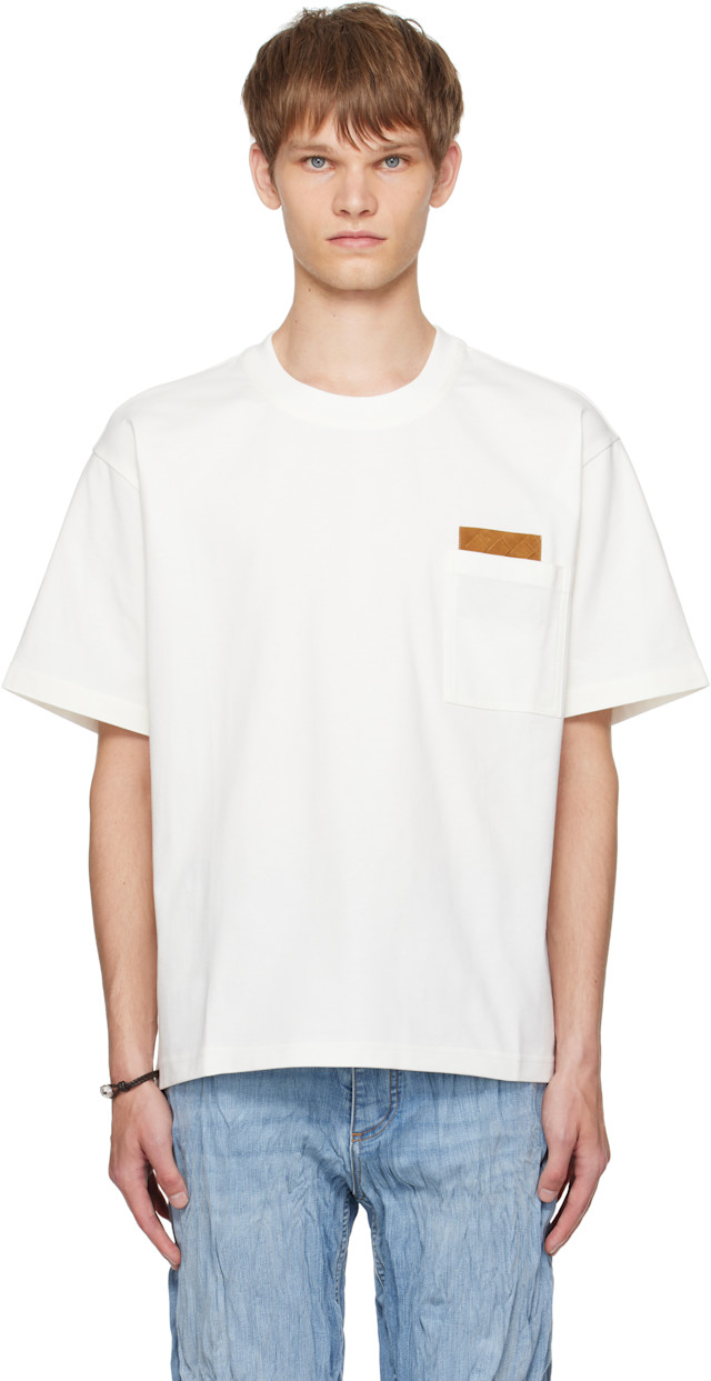 Bottega Veneta: Off-White Pima Cotton Jersey T-shirt | SSENSE