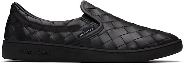 Bottega Veneta: Black Sawyer Sneakers | SSENSE