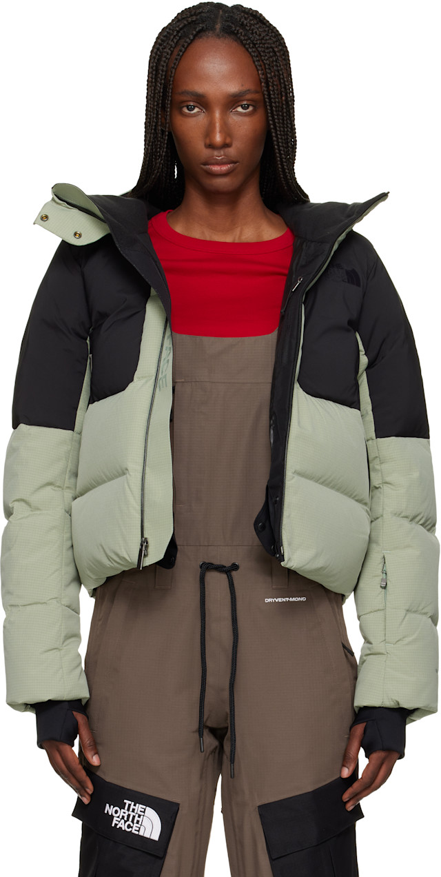 The North Face: Green Cold Spell Cropped Down Snow Jacket | SSENSE