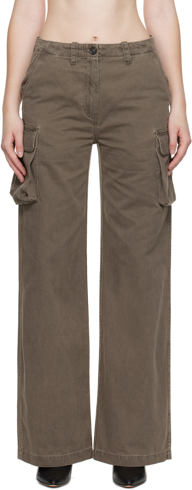 パンツ Our legacy peak cargo 36 OUR LEGACY: Khaki Peak Cargo Pants | SSENSE