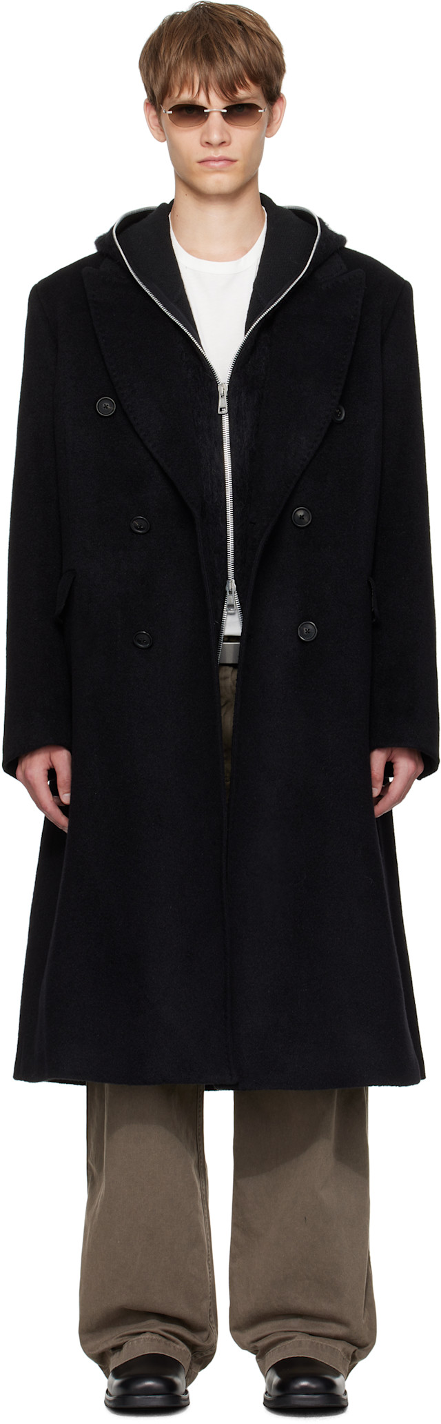 【サイズ54(L〜XL)】OUR LEGACY WHALE COAT Black OUR LEGACY: ブラック Whale コート | SSENSE 日本
