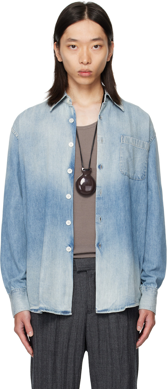 OUR LEGACY: Blue Above Denim Shirt | SSENSE