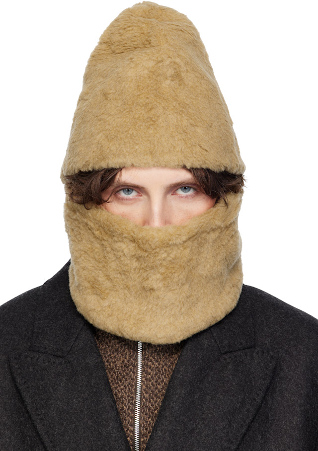OUR LEGACY: Beige Faux-Shearling Snood | SSENSE
