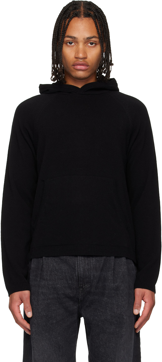 OUR LEGACY: Black Knitted Hoodie | SSENSE