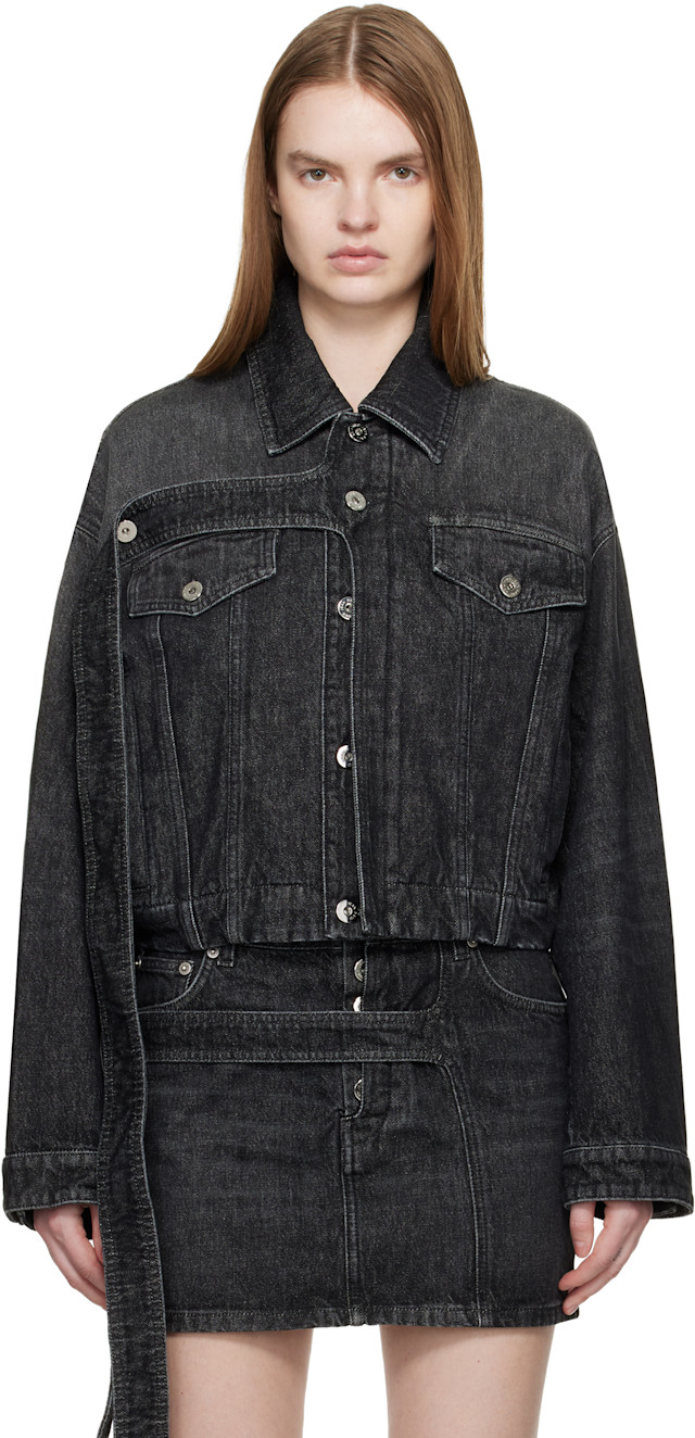 D*S様 JEAN PAUL GAULTIER ジャケット サイズ40 Jean Paul Gaultier: Black Oversized Strap Denim Jacket | SSENSE