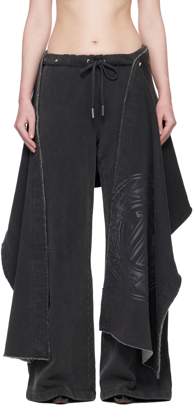 Jean Paul Gaultier: Gray Laurel Stamp Sweatpants | SSENSE