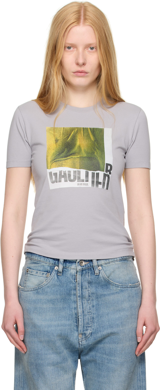 Jean Paul Gaultier: SSENSE Exclusive Gray Cotton Water Print Baby