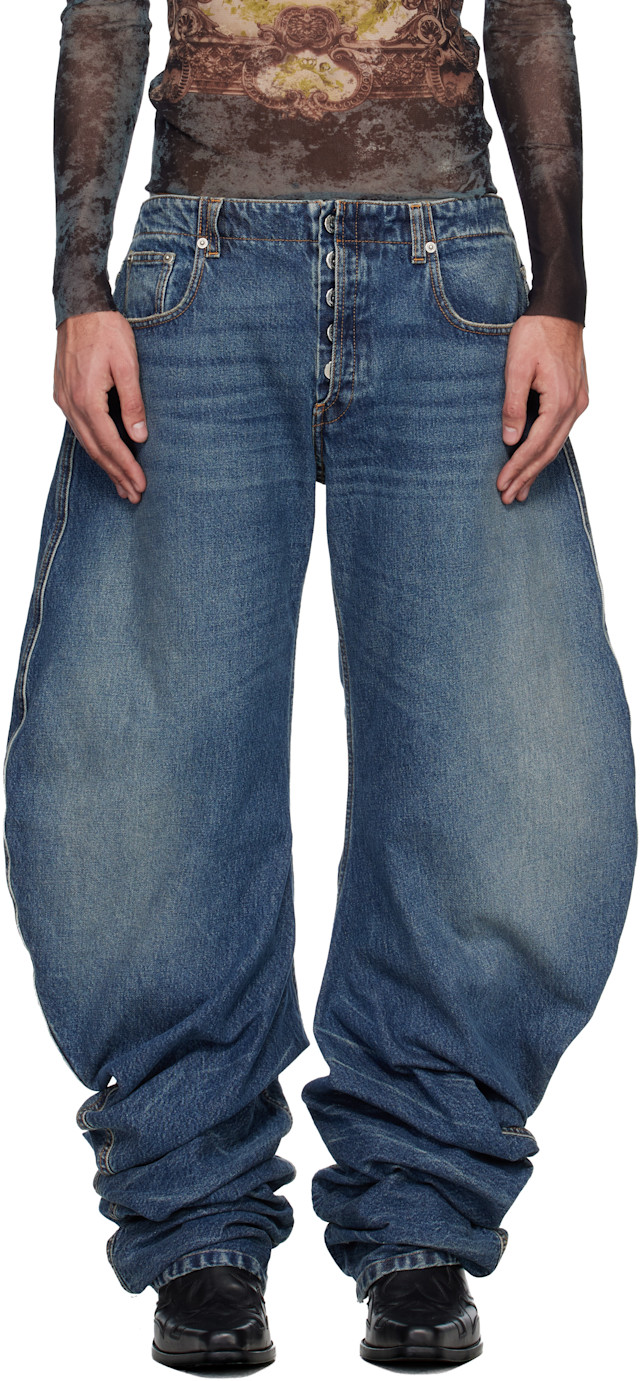 Jean Paul Gaultier: Blue Oversize Fit Jeans | SSENSE