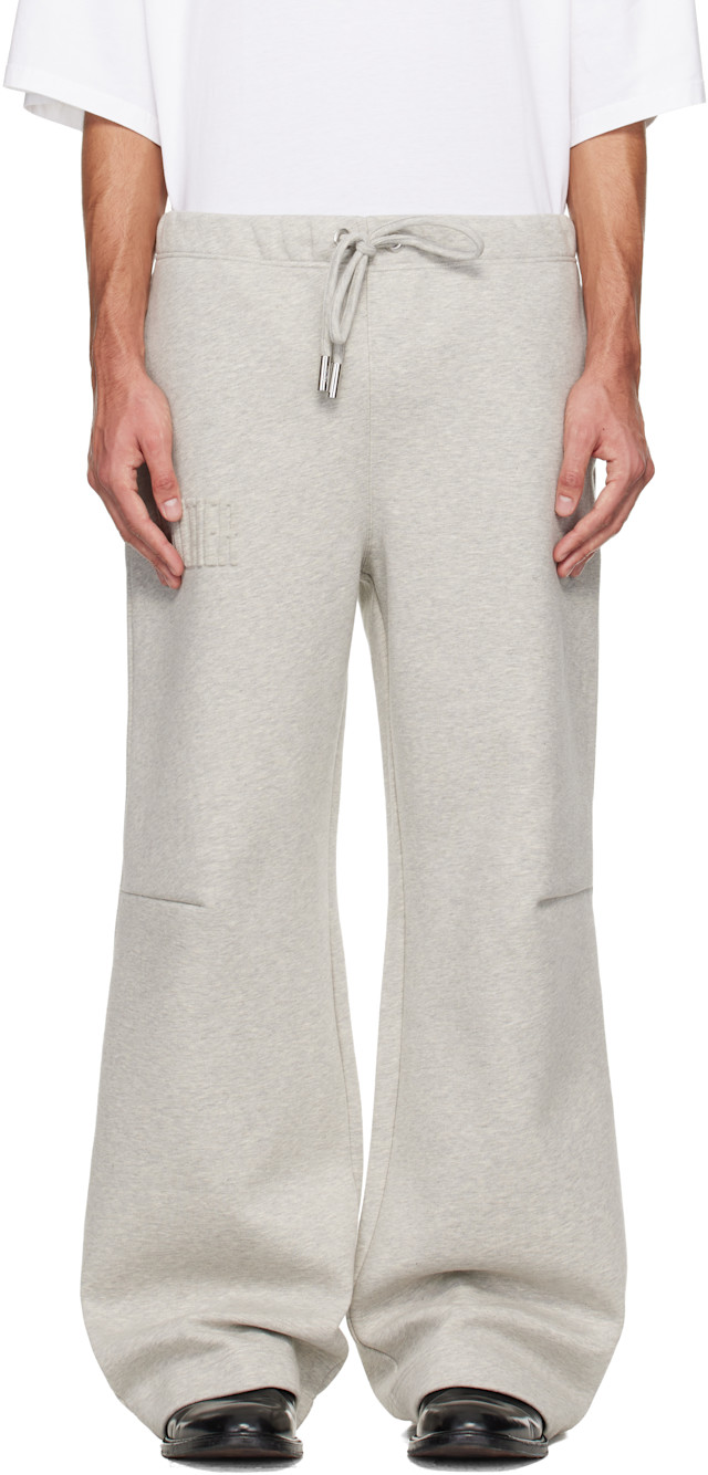 Jean Paul Gaultier: Gray 'The Embossed Gaultier' Lounge Pants | SSENSE