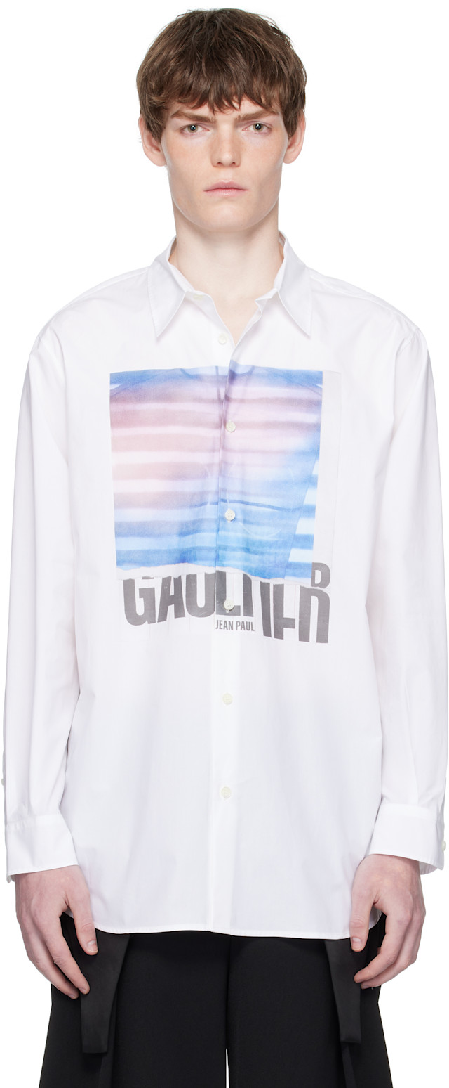 Jean Paul Gaultier: White 'The Oversized Air' Shirt | SSENSE