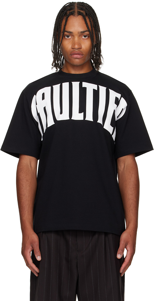 Jean Paul Gaultier: Black 'The Large Gaultier' T-shirt | SSENSE