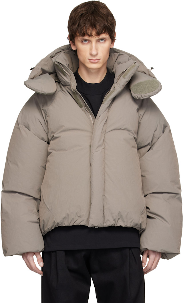 Seventh: Taupe Space Down Coat | SSENSE