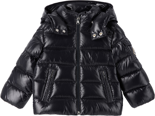 Moncler Enfant: Baby Navy Maya Hooded Down Jacket | SSENSE Singapore