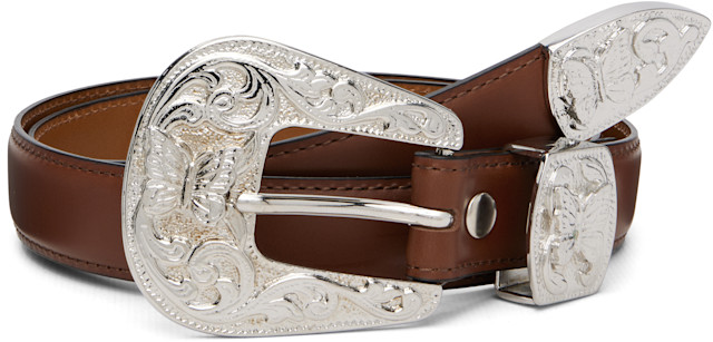 Needles ニードルスWestern Tip Belt ベルト NEEDLES: タン Papillon Western Tip ベルト | SSENSE 日本