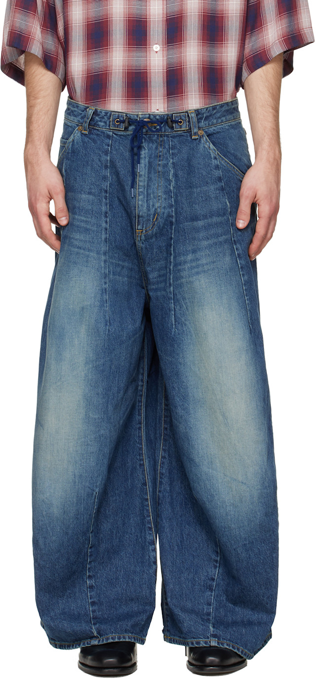 NEEDLES: Blue H.D. Buggy Jeans | SSENSE