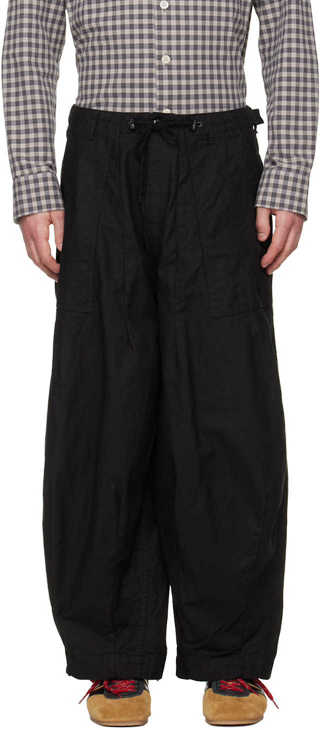 NEEDLES: Black H.D. Fatigue Trousers | SSENSE