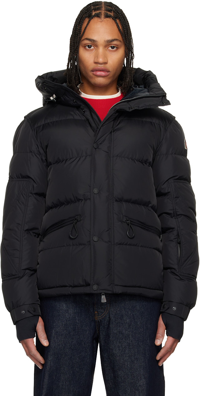 Moncler Grenoble: Black Kasanka Hooded Down Ski Jacket | SSENSE Moncler Grenoble: Black Kasanka Hooded Down Ski Jacket | SSENSE