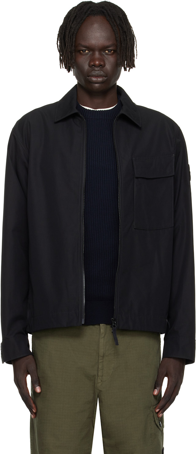 Stone Island: ブラック 1200018 ウォータープルーフ コットン