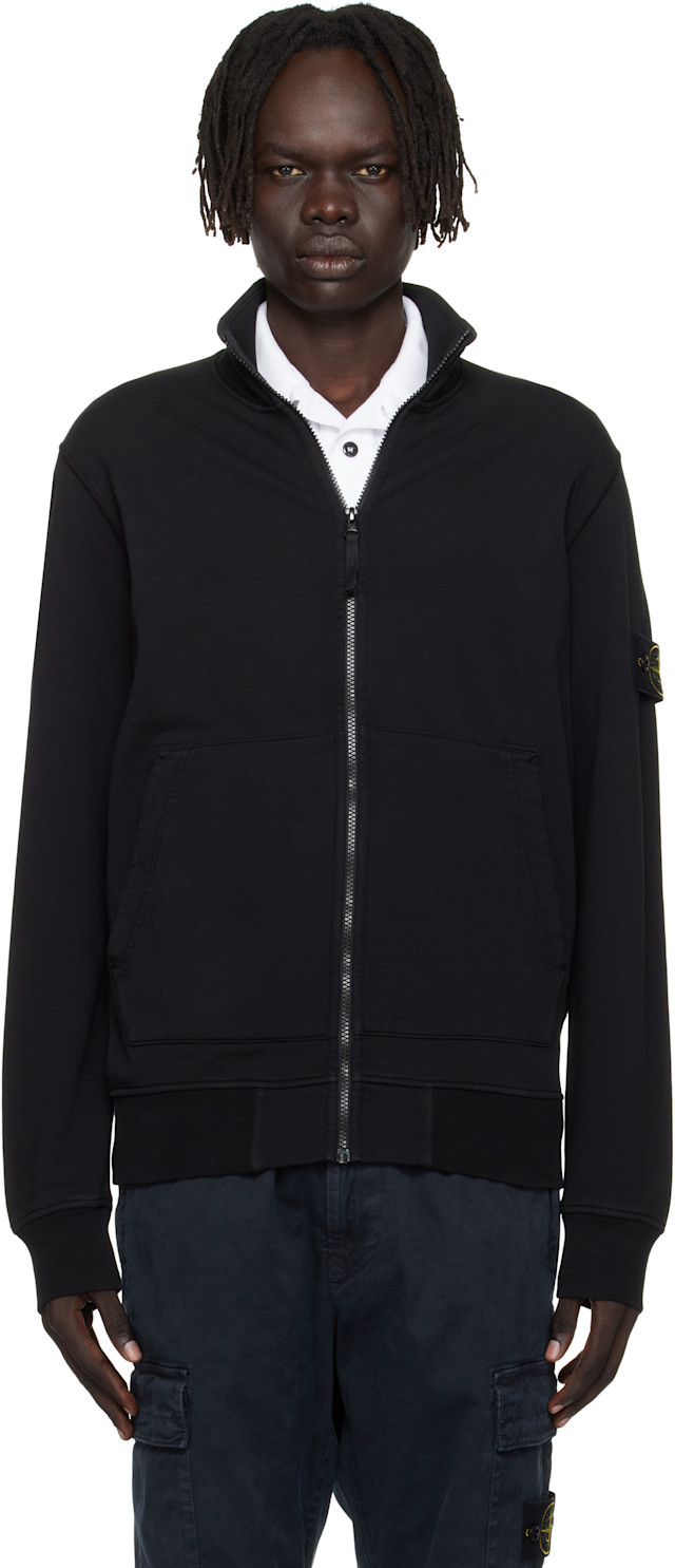 STONE  ORGANIC COTTON FLEECE 最終値下げ Stone Island: ブラック 6100063 Organic Cotton Fleece ジャケット