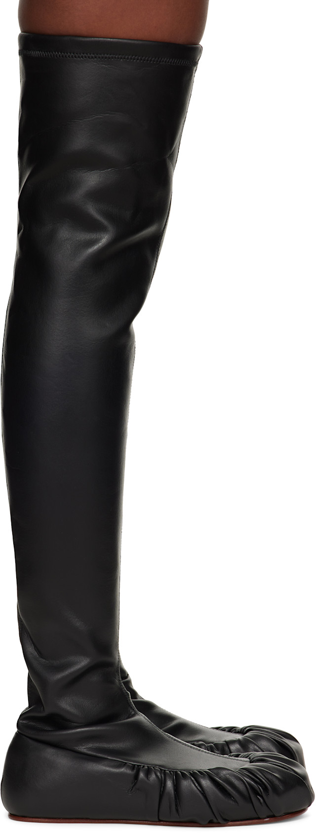 YUME YUME ユメユメ ロングブーツ 黒 YUME YUME: Black Overknee Ballerina Tall Boots | SSENSE