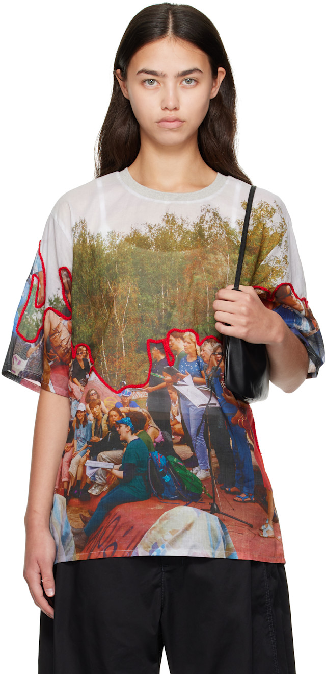 Bless: Multicolor Embellished Holidaychorus T-shirt | SSENSE South 