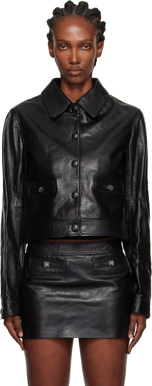AMIRI: Black MA Leather Jacket | SSENSE