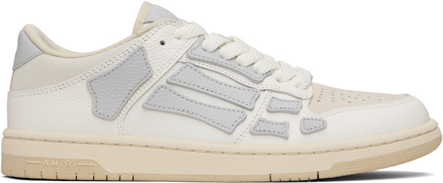 AMIRI: White & Gray Skel Top Low Sneakers | SSENSE Canada