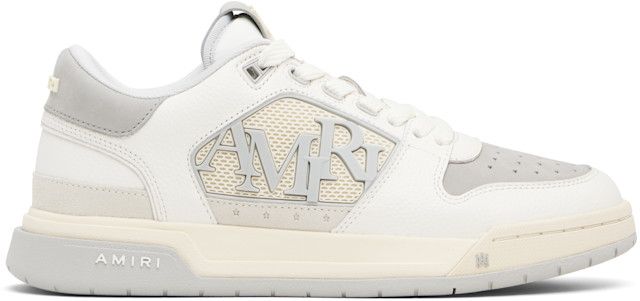 AMIRI: White & Gray Classic Low Sneakers | SSENSE