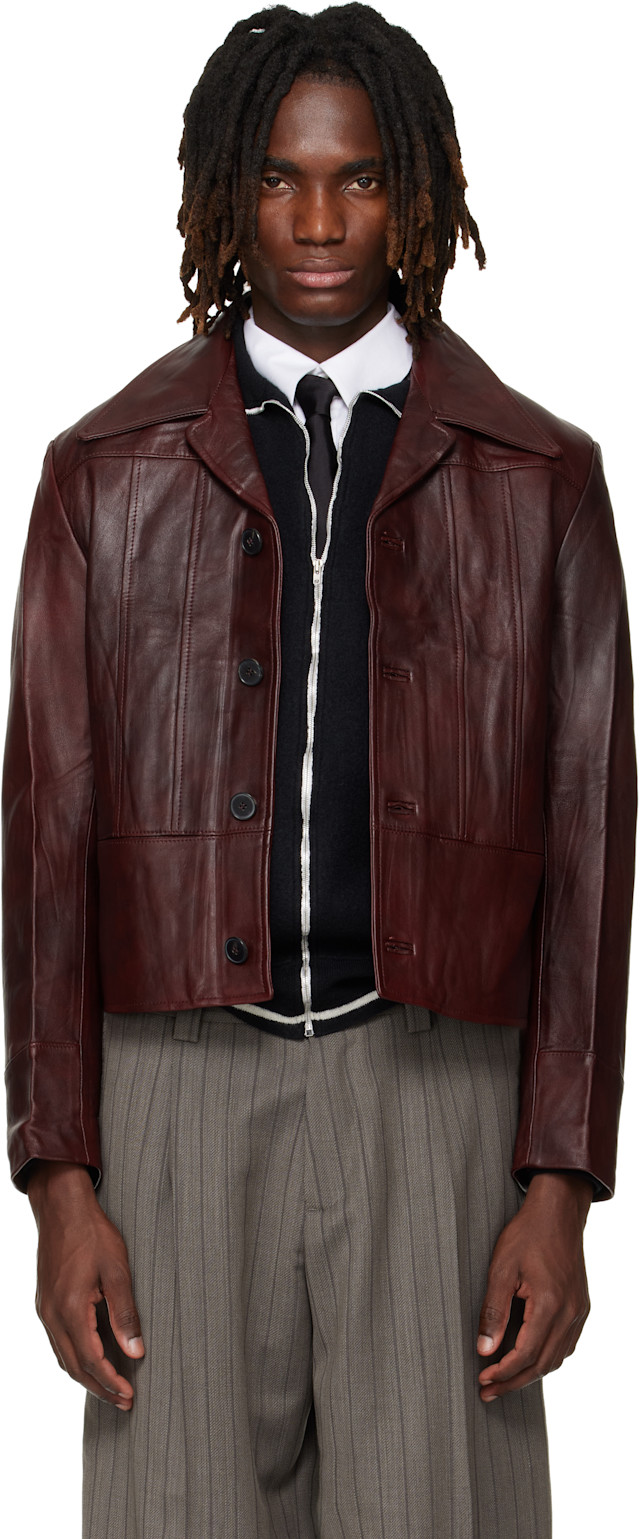 Enfants Riches Déprimés: Red Nick Leather Jacket | SSENSE Enfants Riches Déprimés: Red Nick Leather Jacket | SSENSE