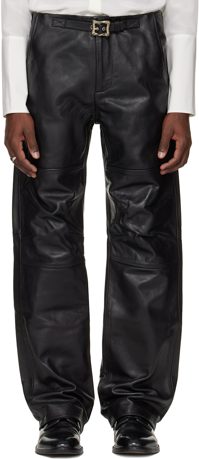 Enfants Riches Déprimés: Black Moto Leather Pants | SSENSE Canada