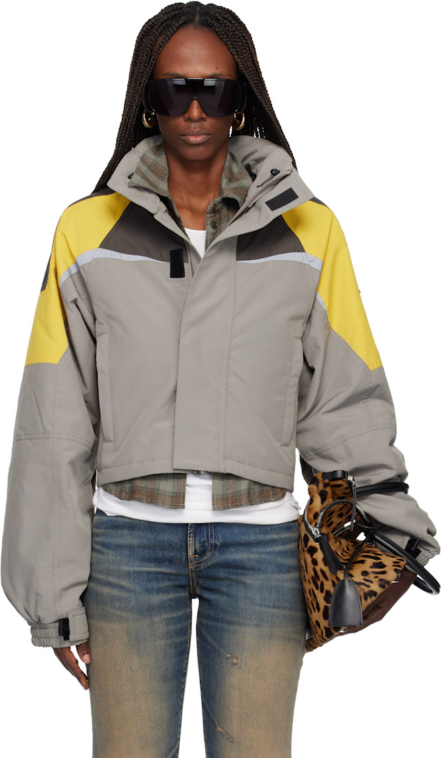 Martine Rose: Gray Shrunken Sports Jacket | SSENSE Canada
