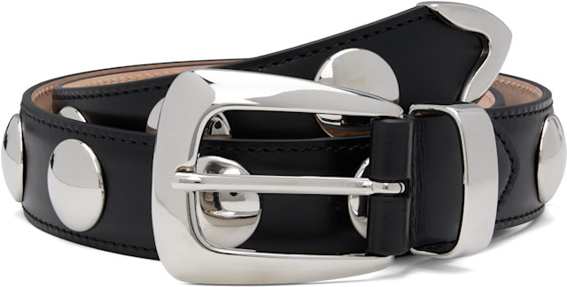 KHAITE: Black Benny Stud Belt | SSENSE