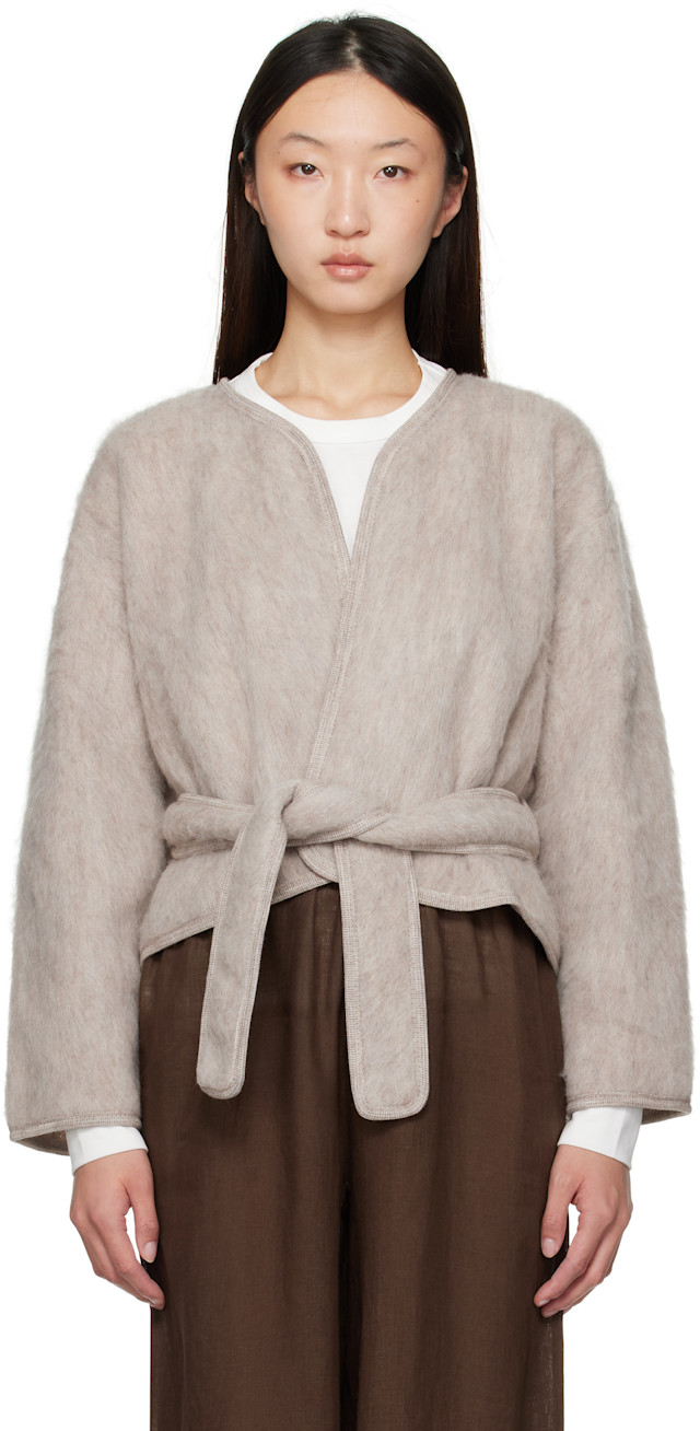 Baserange: Taupe Capas Jacket | SSENSE