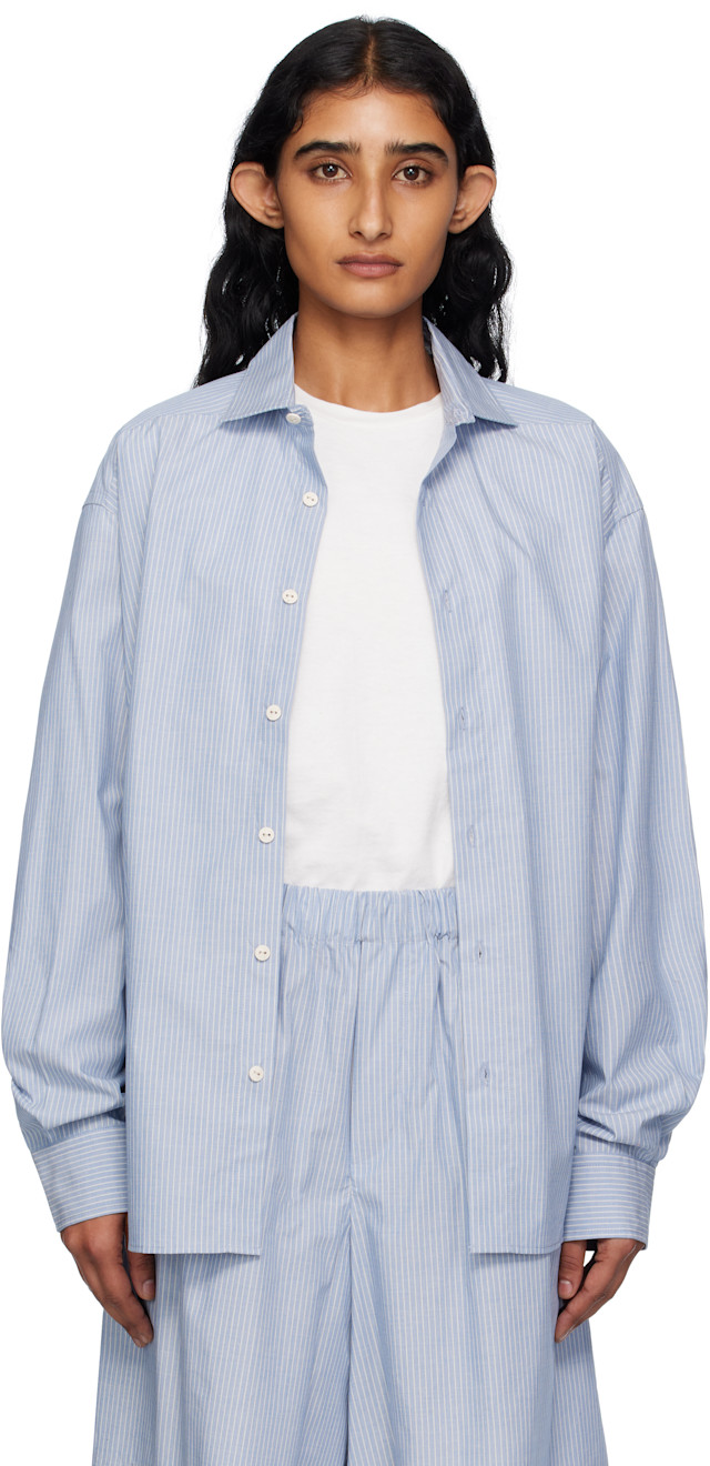 Baserange: Blue Claude Shirt | SSENSE