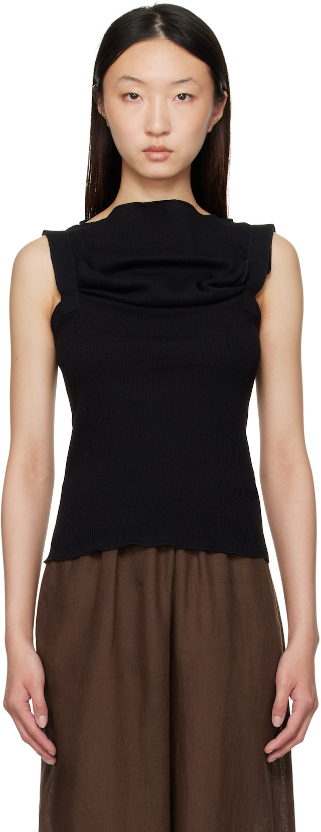 Baserange: Black Lud Top | SSENSE