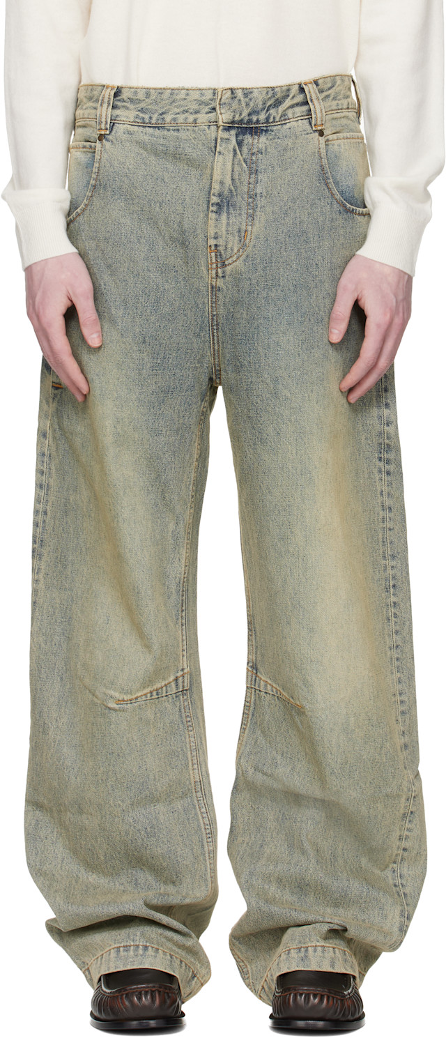 パンツ ENTIRE STUDIOS GEM JEANS Entire Studios: Blue Gem Jeans | SSENSE