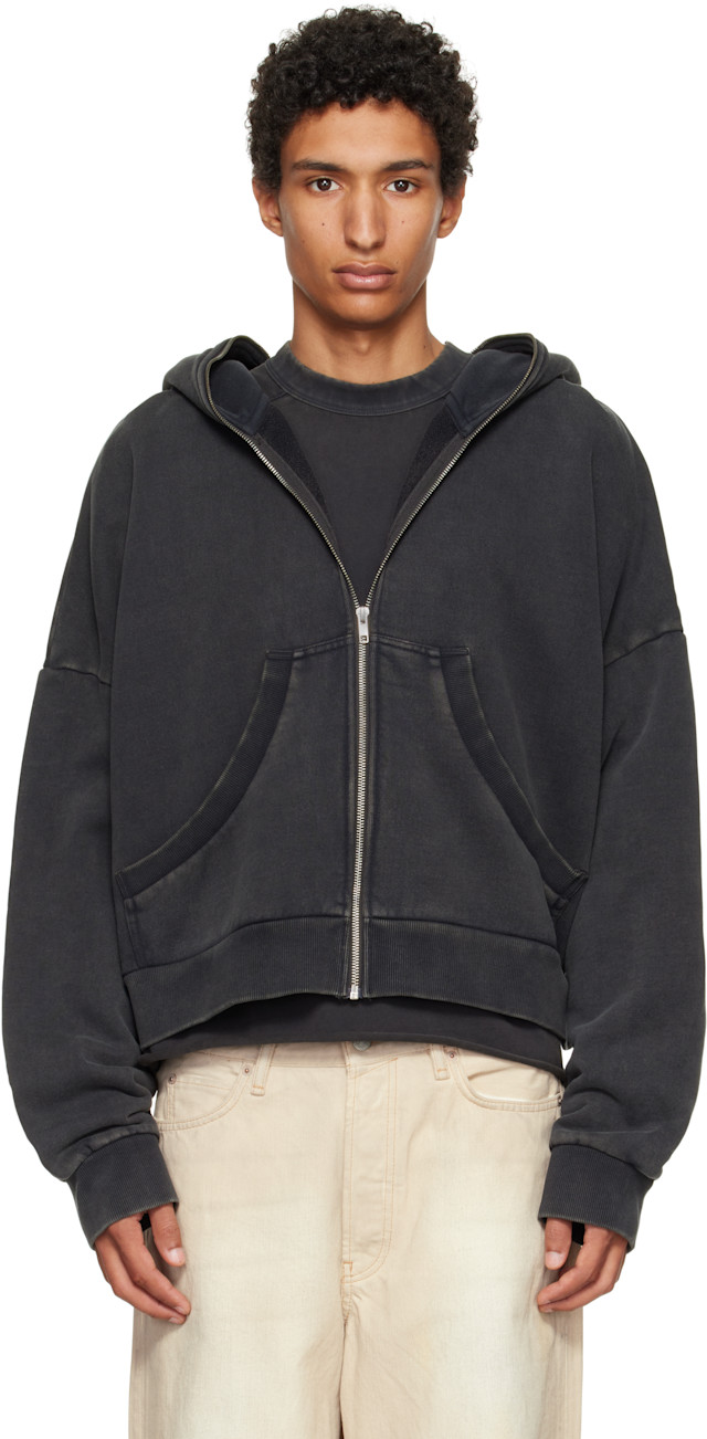 Entire Studios: Black Eternal Zip Hoodie | SSENSE Canada